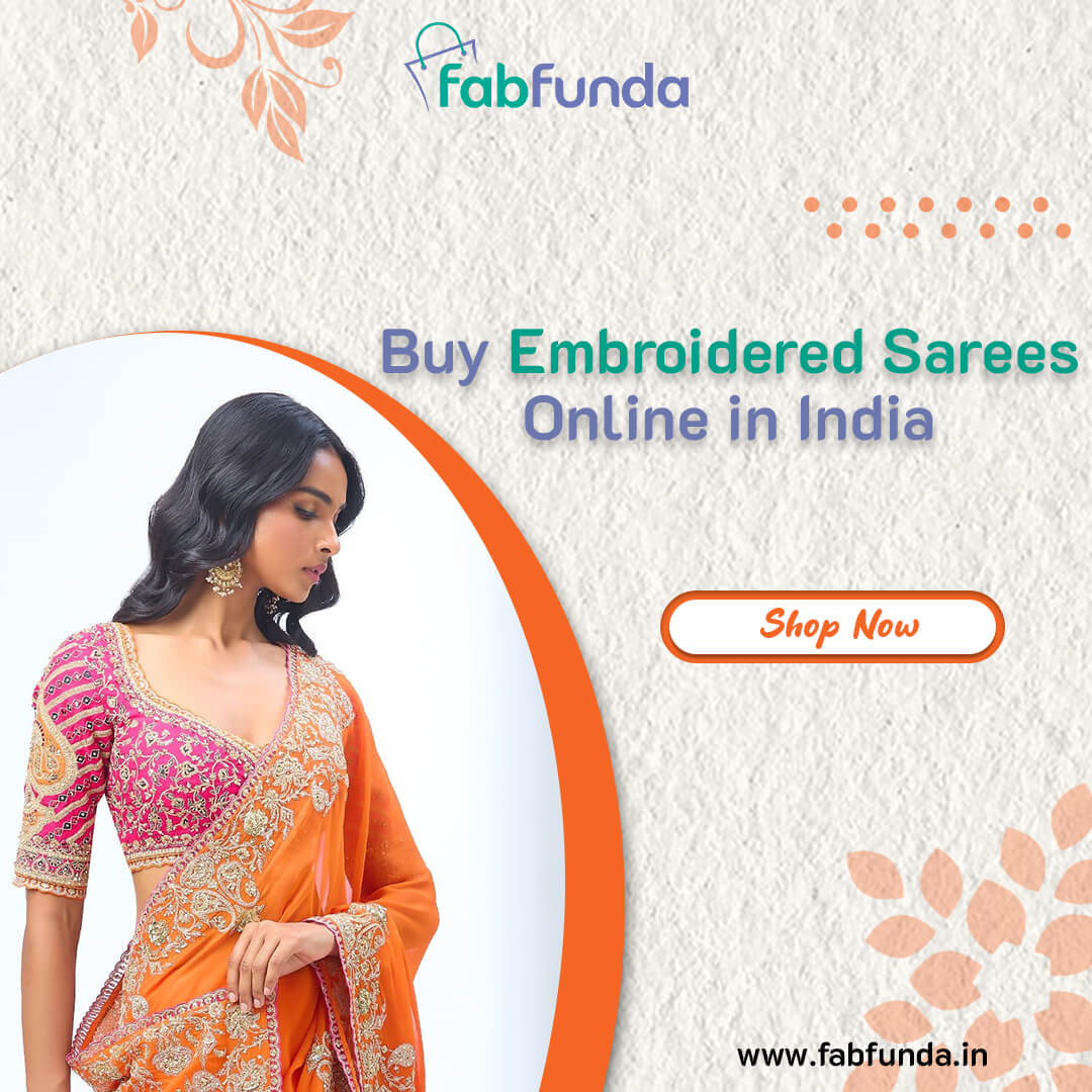 Buy Embroidered Sarees Online in India