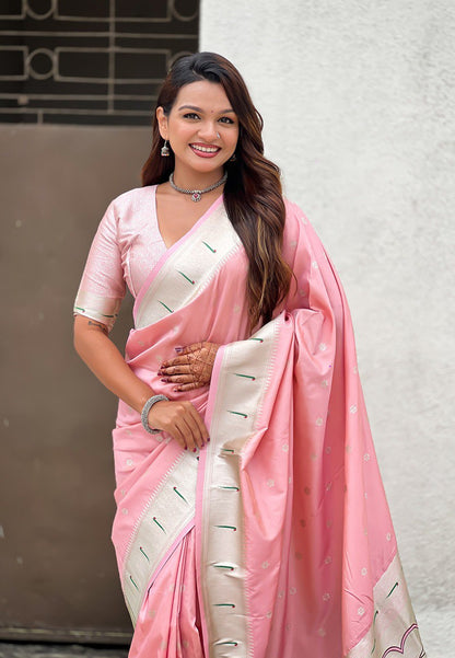 Elegant Zaro Woven Kalyani Paithani Silk Saree