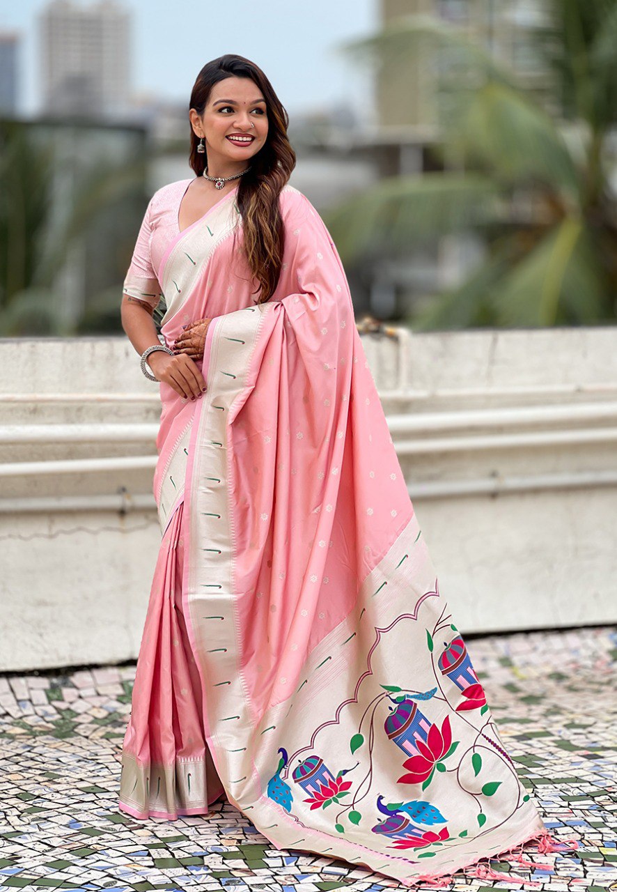 Elegant Zaro Woven Kalyani Paithani Silk Saree