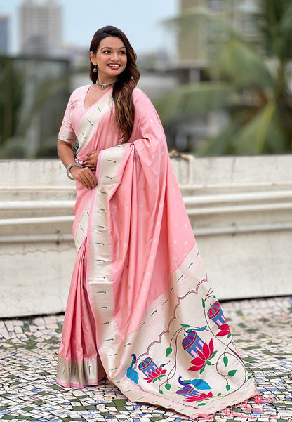 Elegant Zaro Woven Kalyani Paithani Silk Saree