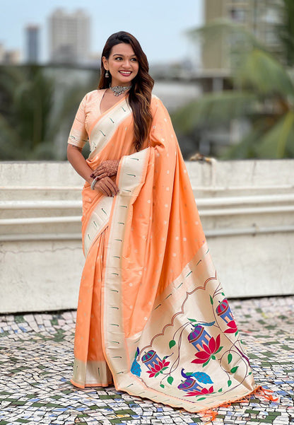 Elegant Zaro Woven Kalyani Paithani Silk Saree