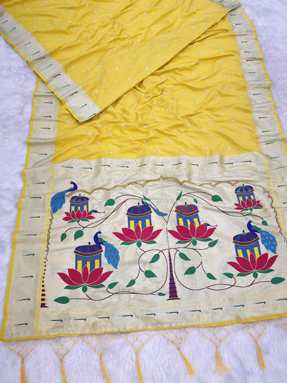 Elegant Zaro Woven Kalyani Paithani Silk Saree