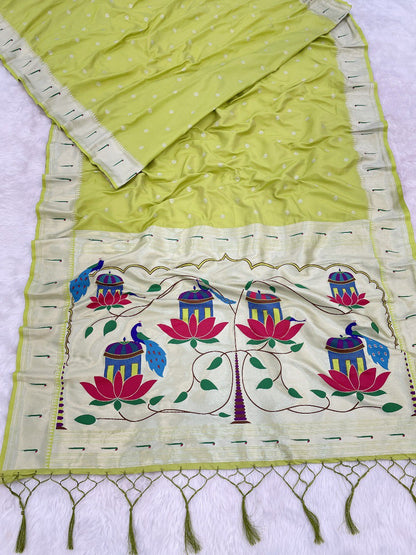 Elegant Zaro Woven Kalyani Paithani Silk Saree