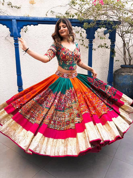 Beautiful Muslin Cotton Navratri Lehenga Choli