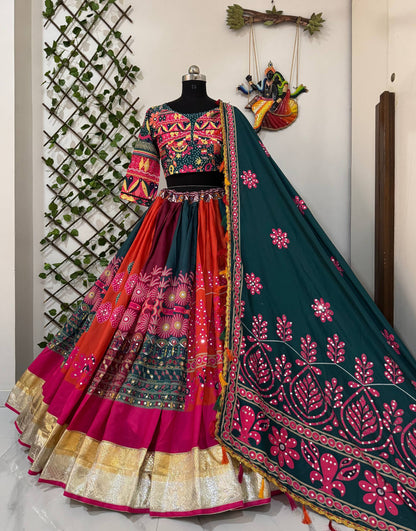 Beautiful Muslin Cotton Navratri Lehenga Choli