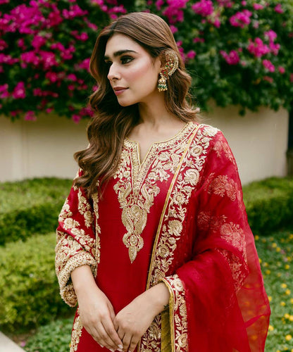 Karwa Chauth Special Foux Georgette Plazzo Suit Set