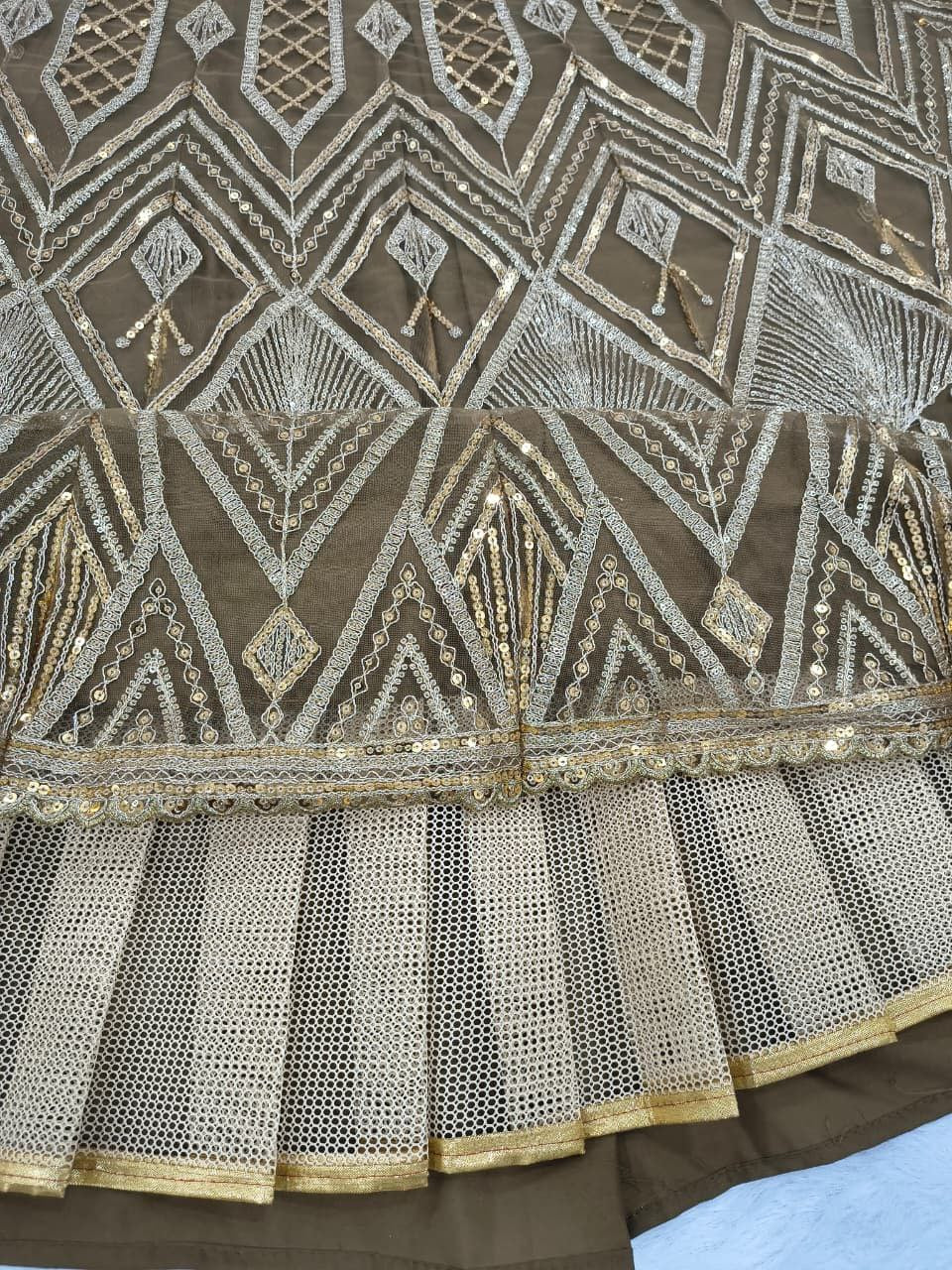 Butterfly Net Lehenga with Heavy Embroidery & Sequins Work