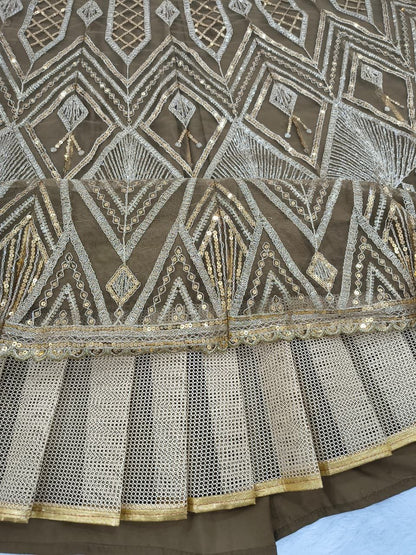 Butterfly Net Lehenga with Heavy Embroidery & Sequins Work