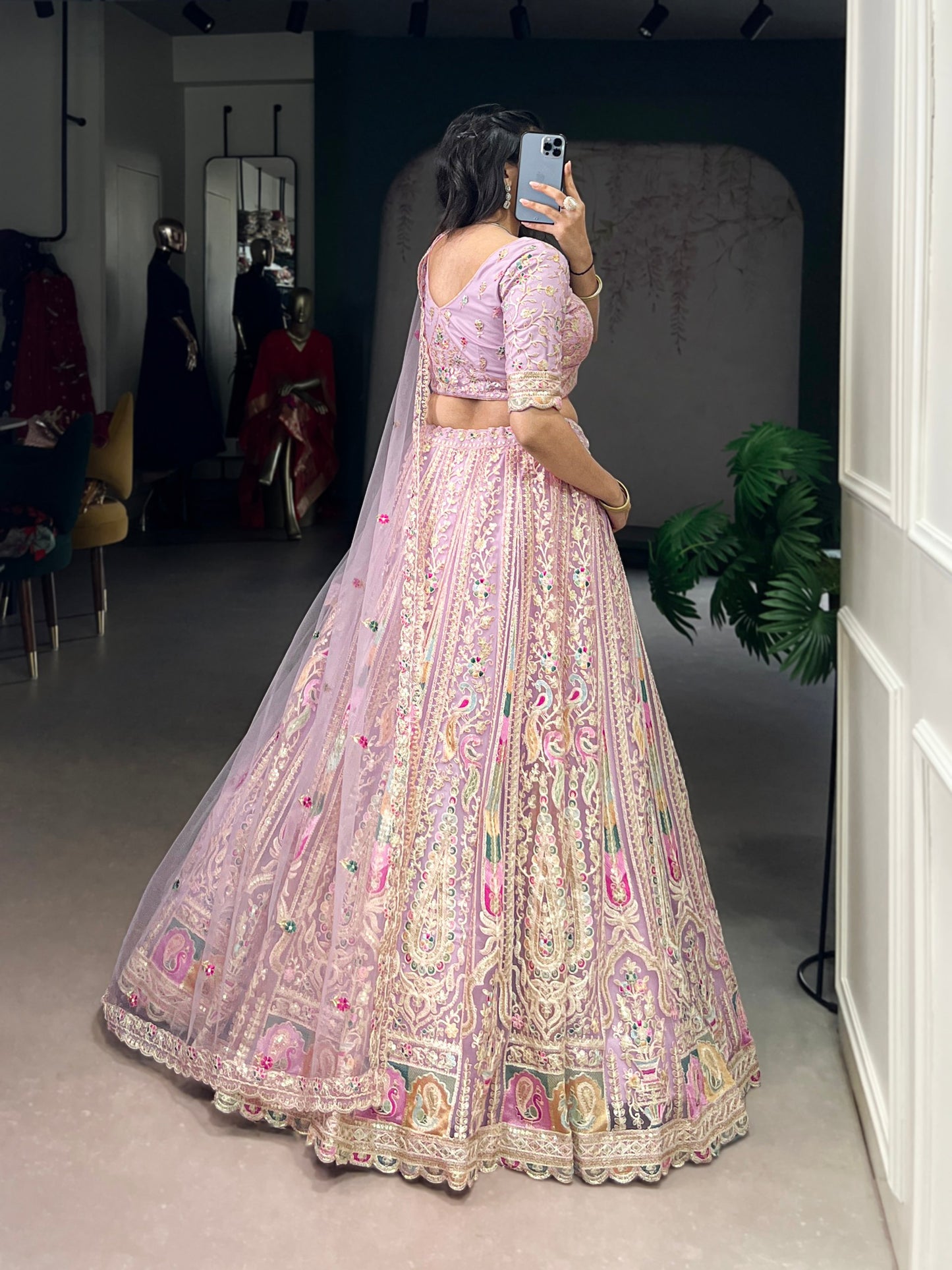 Hand-Crafted Bridal Lehengas with Intricate Mughal Embroidery