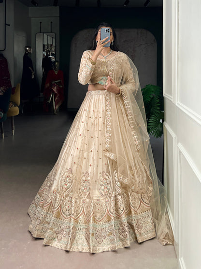 Designer Lehenga Cholis with Luxurious Border Embroidery