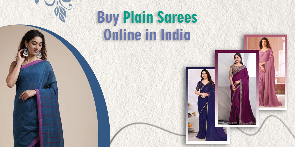 Buy Plain Sarees Online in India