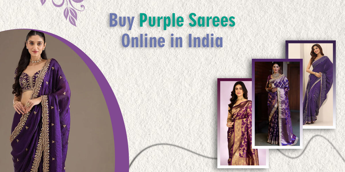 Buy Purple Sarees Online in India