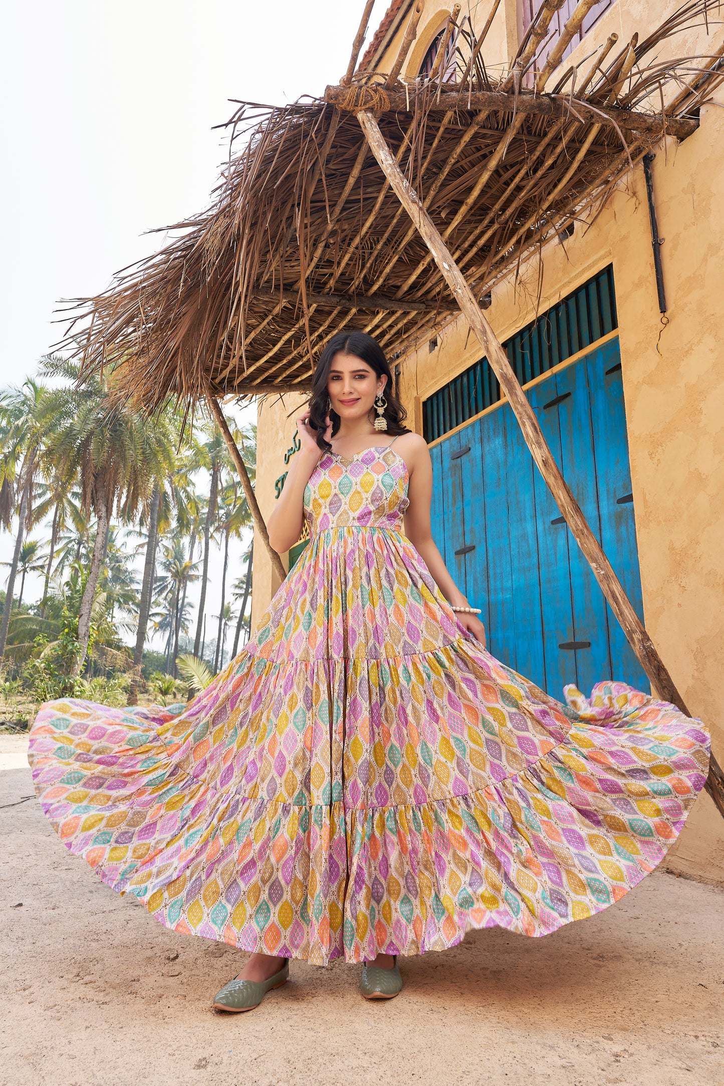 Stylish Backless Light Purple One Piece Gown