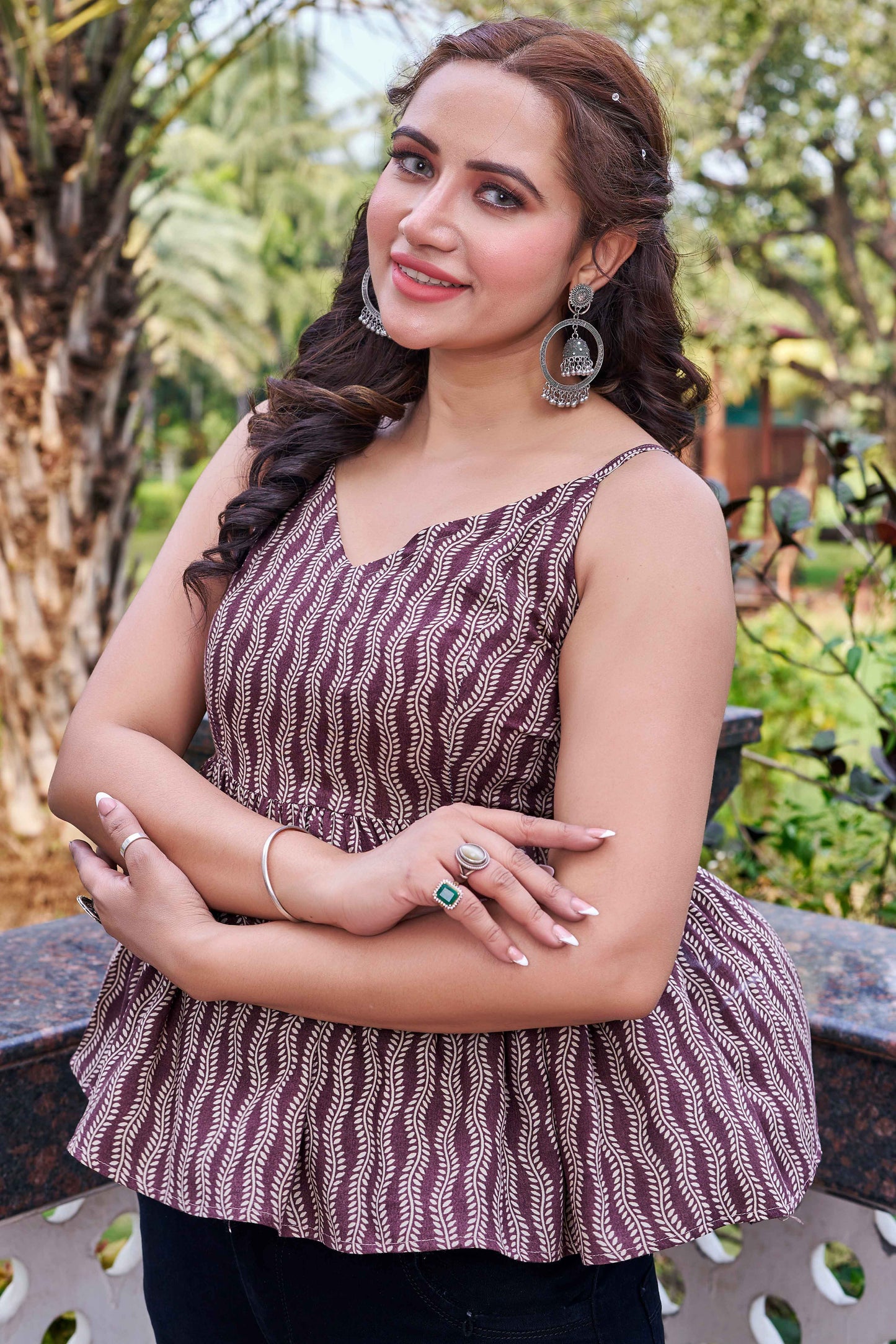 Unique Peplum Style Western Top