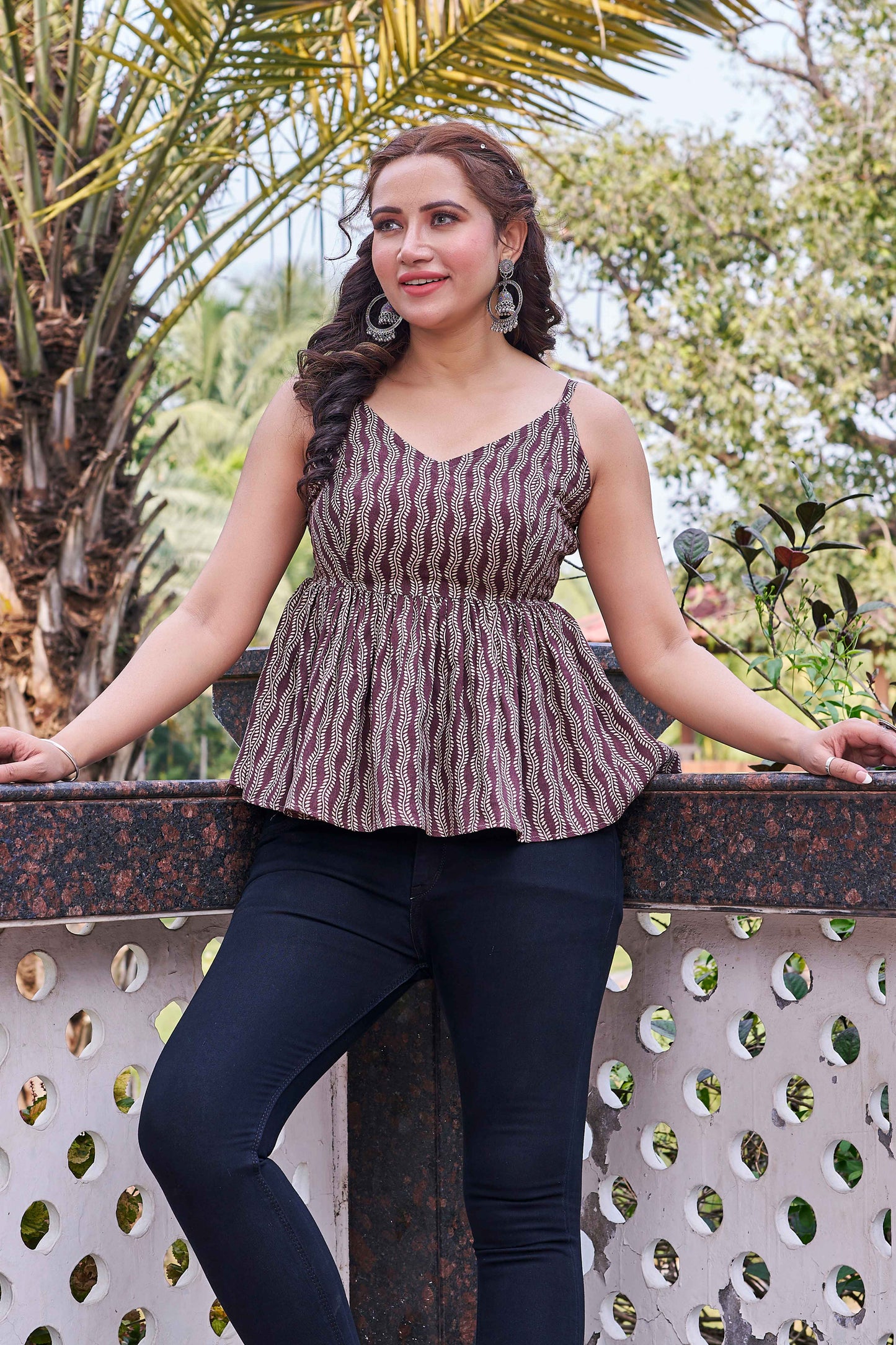 Unique Peplum Style Western Top