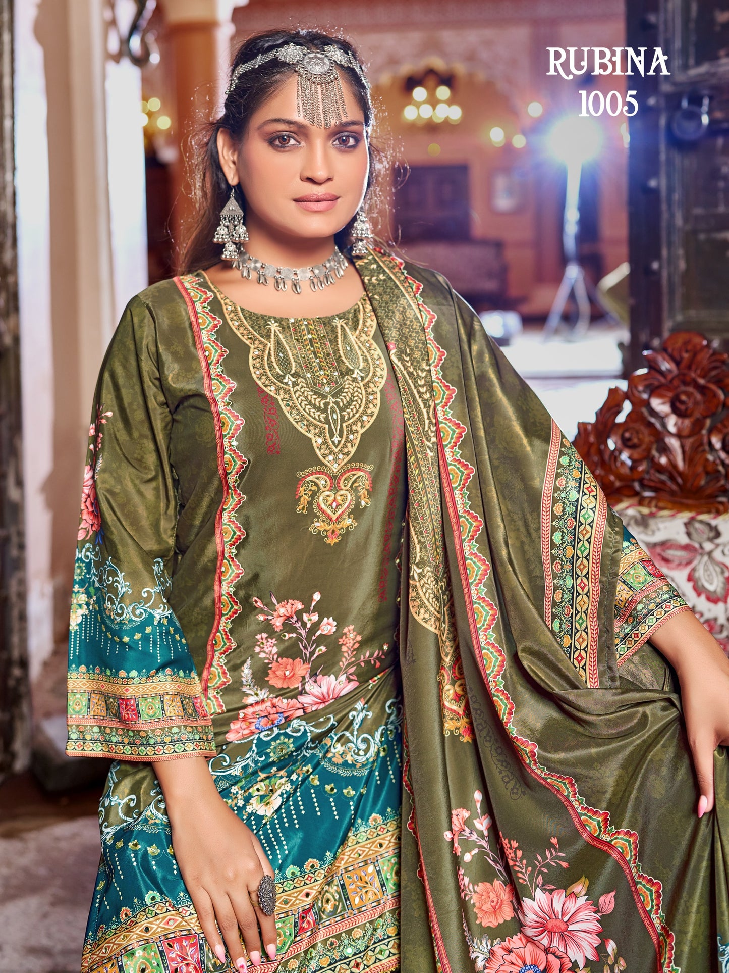 Party Wear Crepe Silk Sharara Pakistani Suit