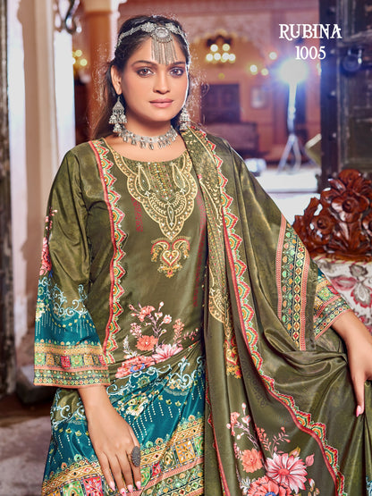 Party Wear Crepe Silk Sharara Pakistani Suit
