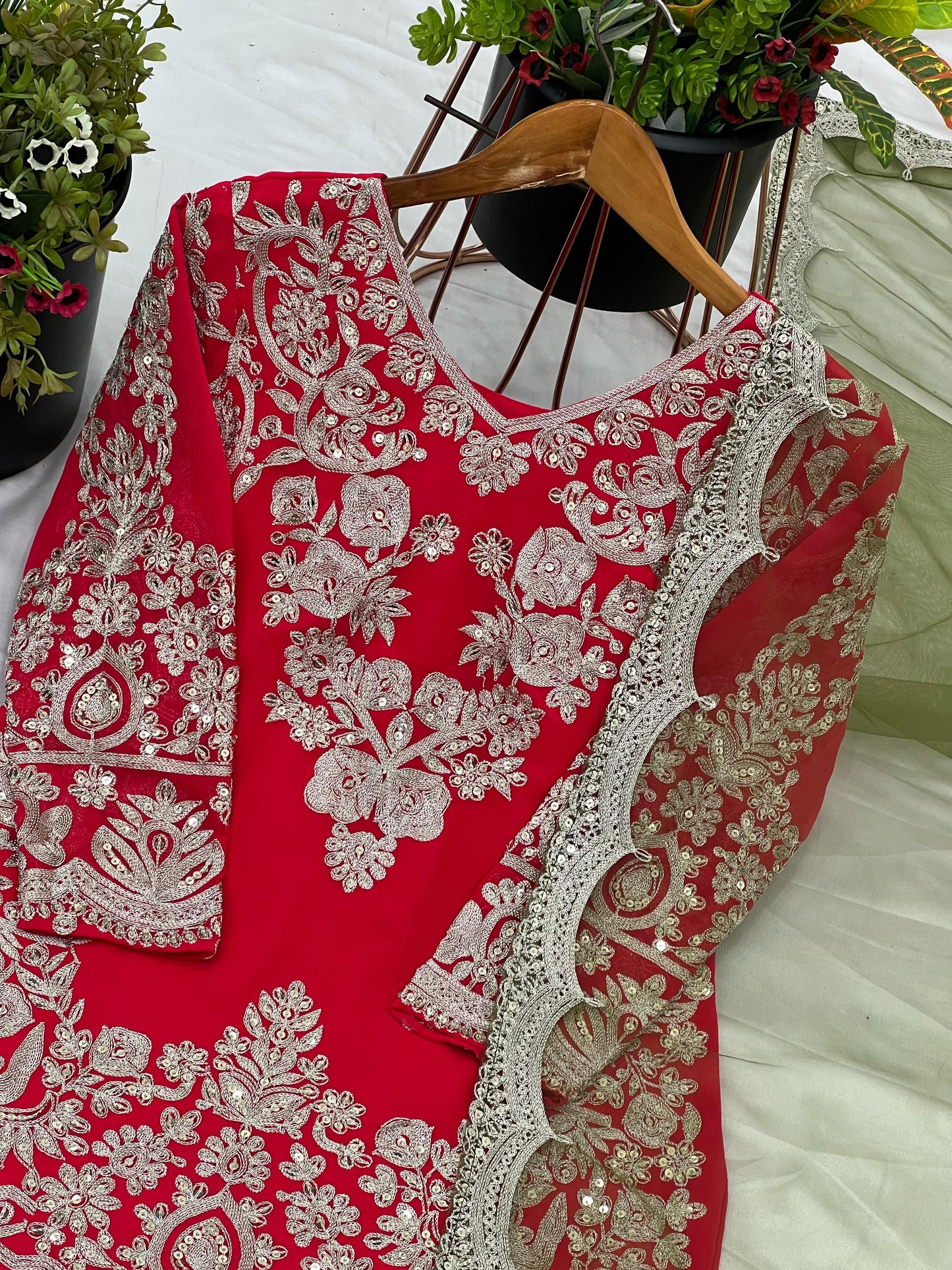 Heavy Zari Embroidered Designer Kurta with Sharara
