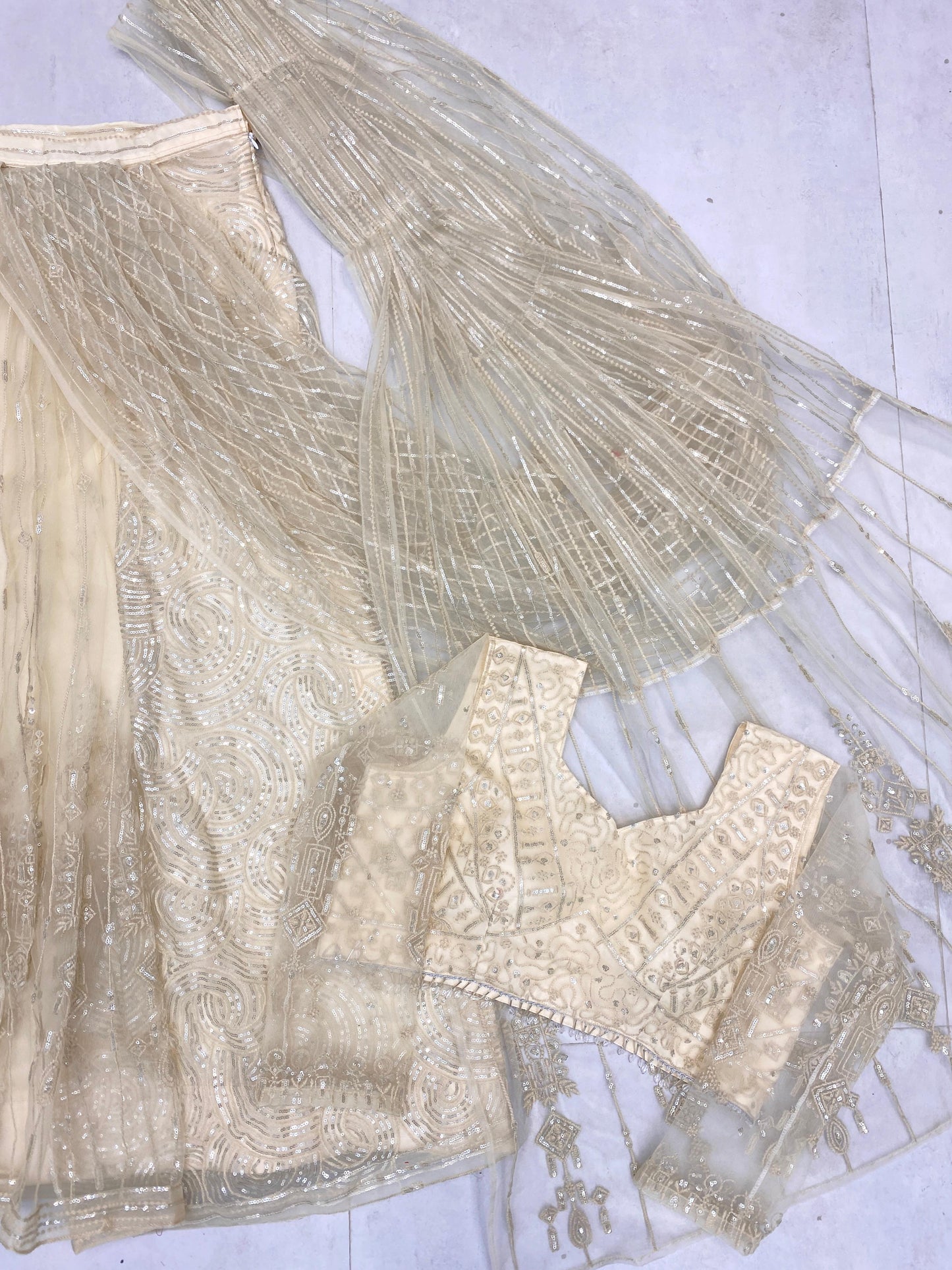 Butterfly Net Golden Embroidered Ready to Wear Saree