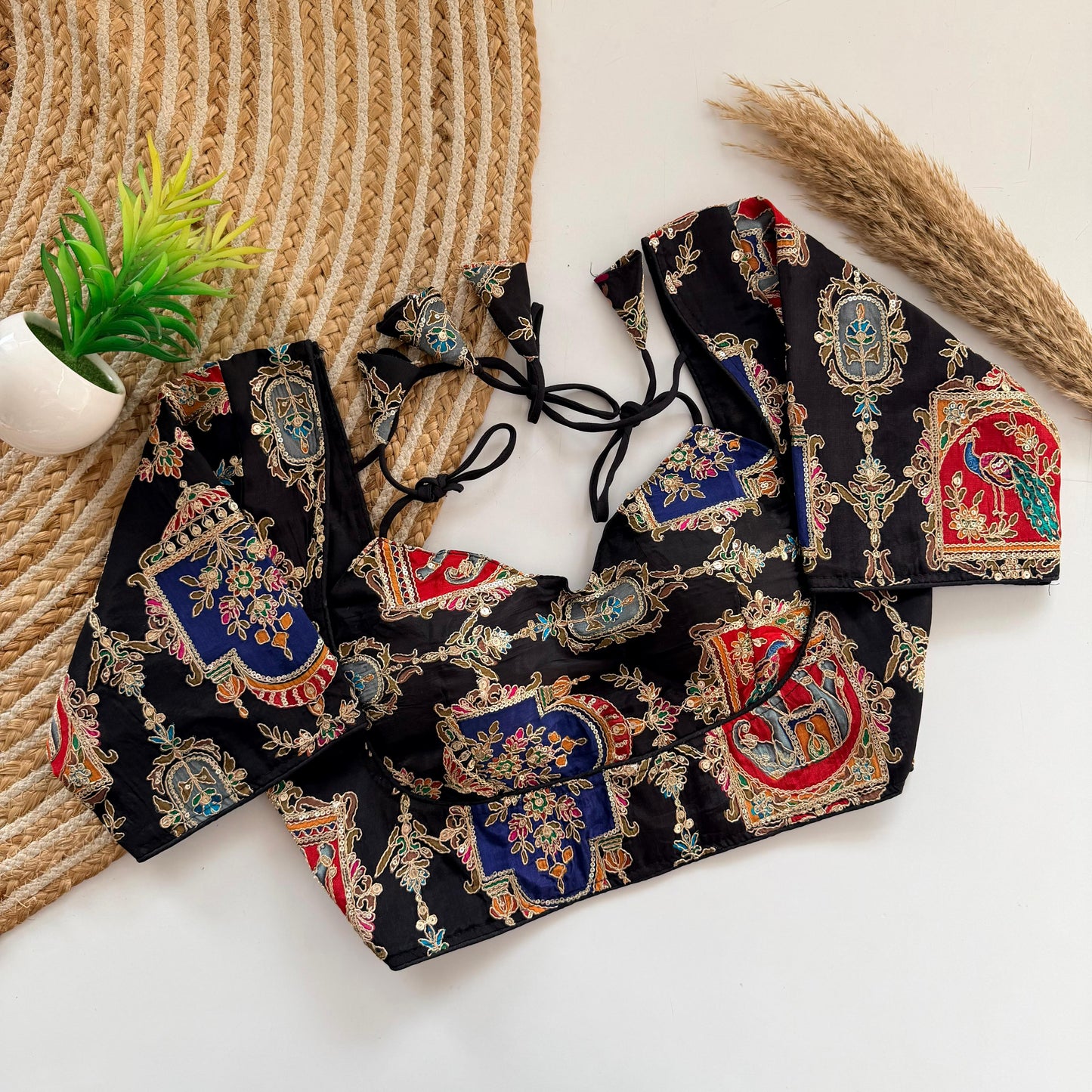 Timeless Charm Black Banarasi Silk Blouse