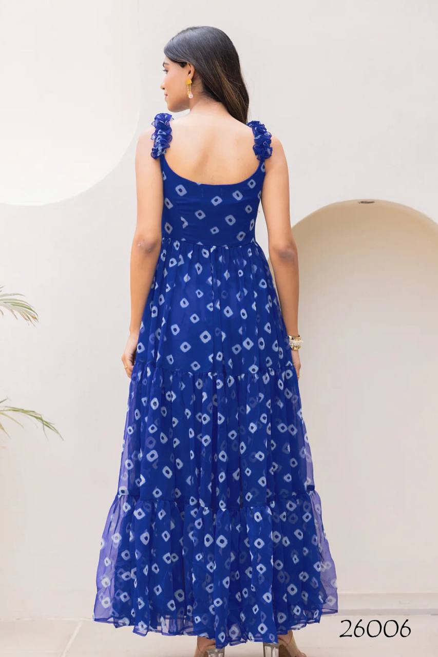 Trendy Georgette Blue One Piece Outfit