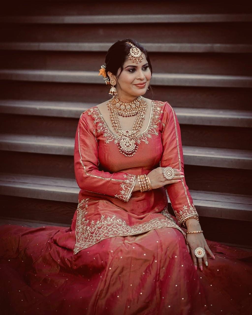 Designer Embroidery Sequence Work Maroon Designer Top & Lehenga