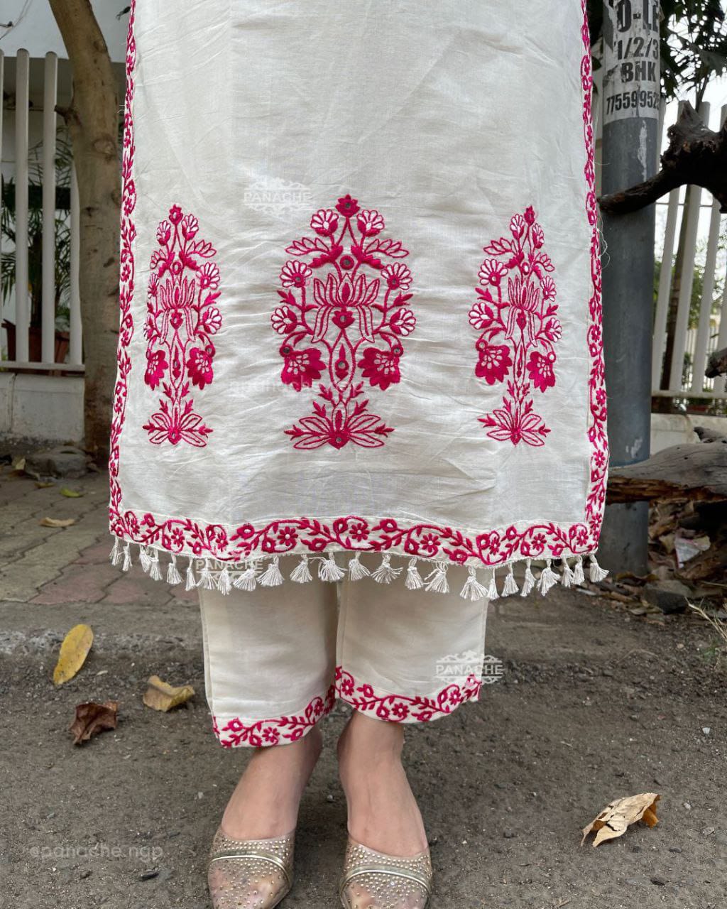 Designer Banarasi Embroidered Kurti Set for Women