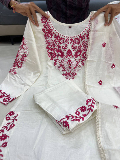 Designer Banarasi Embroidered Kurti Set for Women