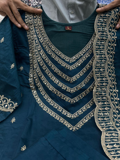 Luxury Shimmer Silk Suit for Women