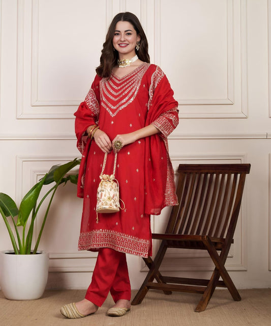 Wonaya Ready to Wear Chanderi Silk Suit