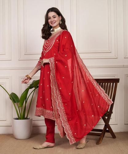 Wonaya Ready to Wear Chanderi Silk Suit