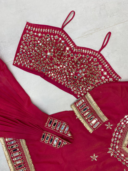 Embroidered Cosmos Plazzo Suit Set