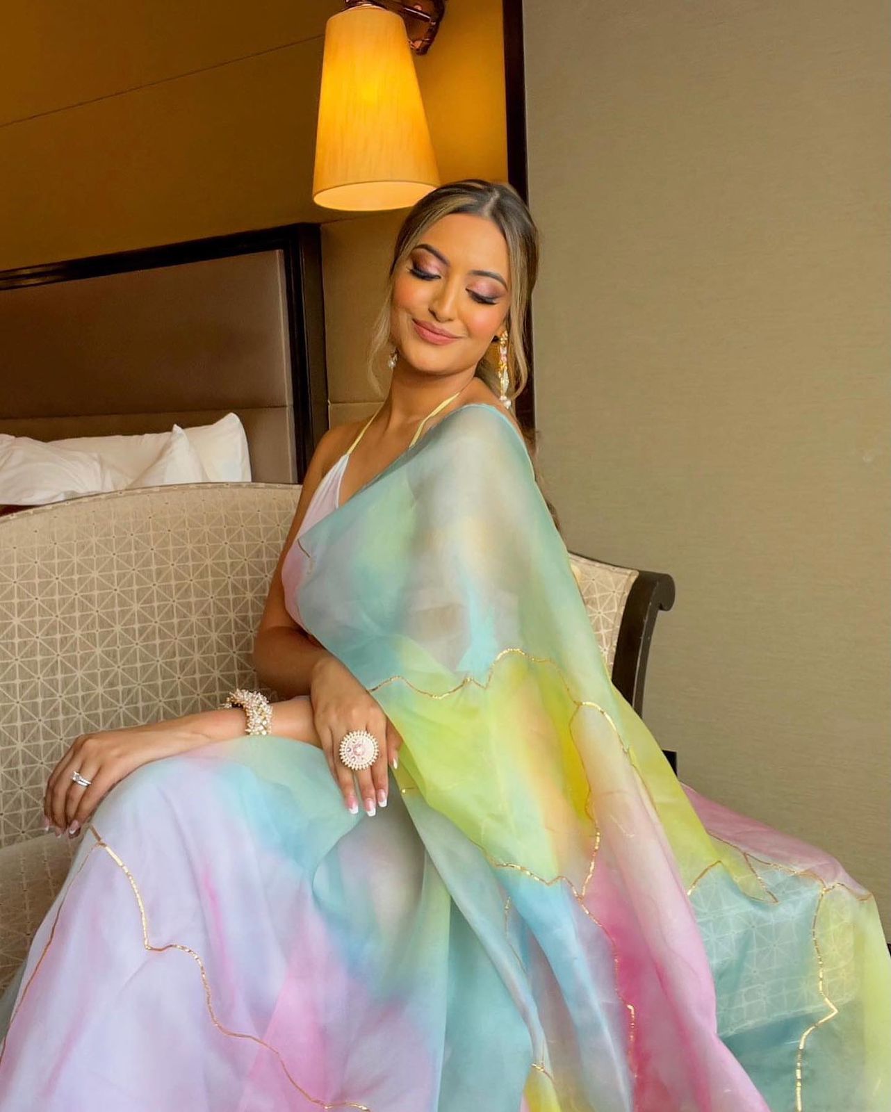 Lightweight Digital Printed Tebi Silk Saree