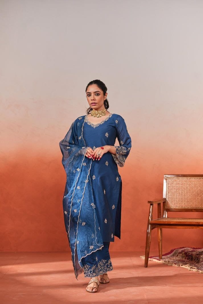 Elegant Embroidered Cotton Suit Set for Women