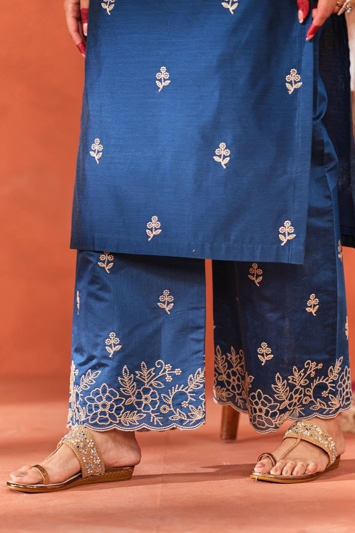 Elegant Embroidered Cotton Suit Set for Women