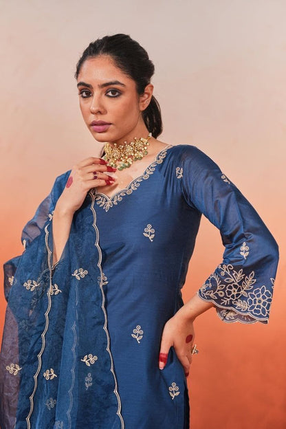 Elegant Embroidered Cotton Suit Set for Women
