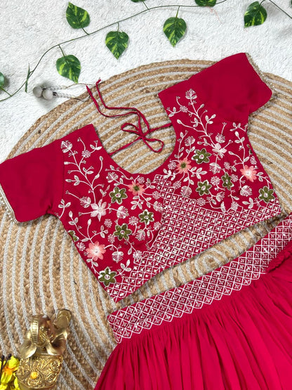 Beautiful Heavy Work Jacket Style Lehenga