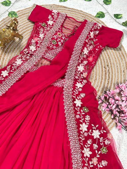 Beautiful Heavy Work Jacket Style Lehenga