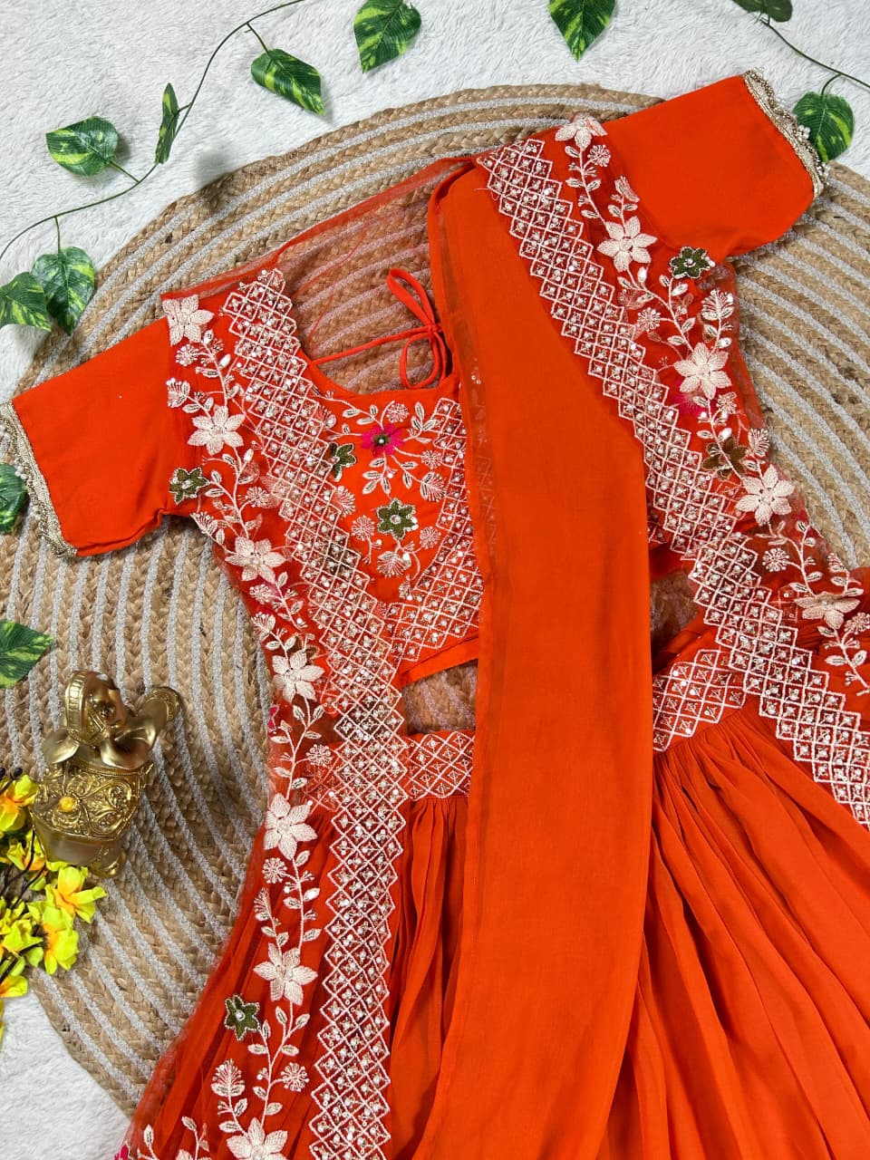 Designer Embroidered Lehenga Choli With Long Jacket