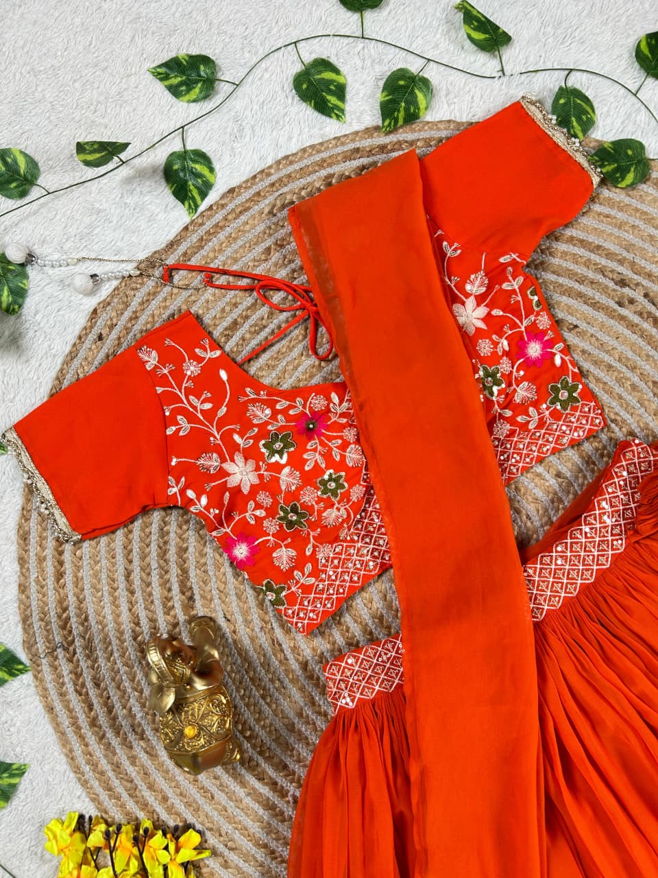 Designer Embroidered Lehenga Choli With Long Jacket