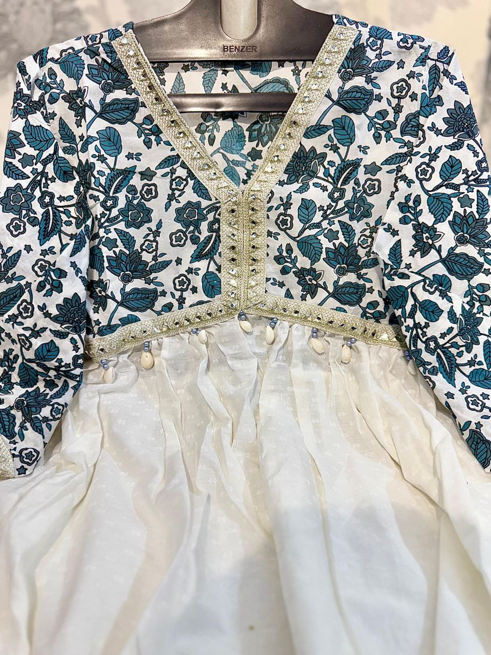 Alia Style Cotton Flair Kurti Pant Set with Malmal Dupatta