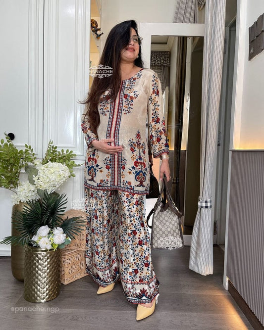 Premium Soft Cotton with Beautiful Digital Print Co-Ord Set