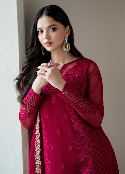Party Wear Faux Georgette Embroidery Top Pant Dupatta Set