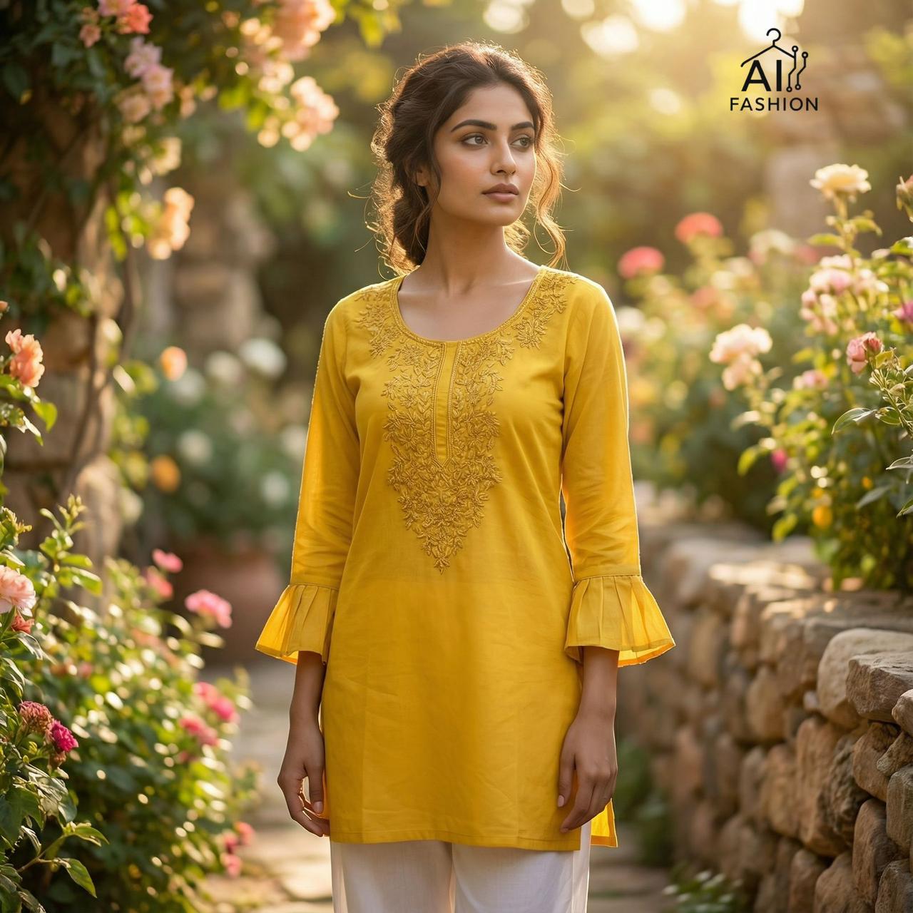 Modern Yellow Ethnic Kurti for Women