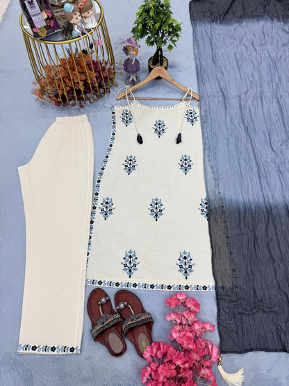 Summer Breeze Khadi Cotton Kurta Set for Women