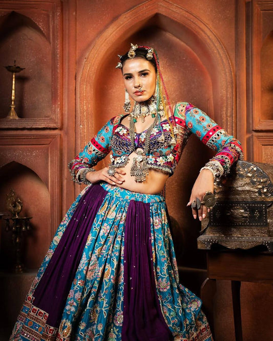 Muslin Cotton Digital Print Navratri Lehenga Choli