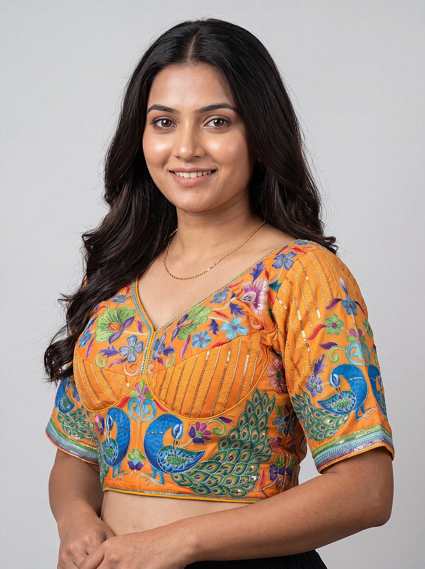 Buy Designer Yellow Readymade Blouse