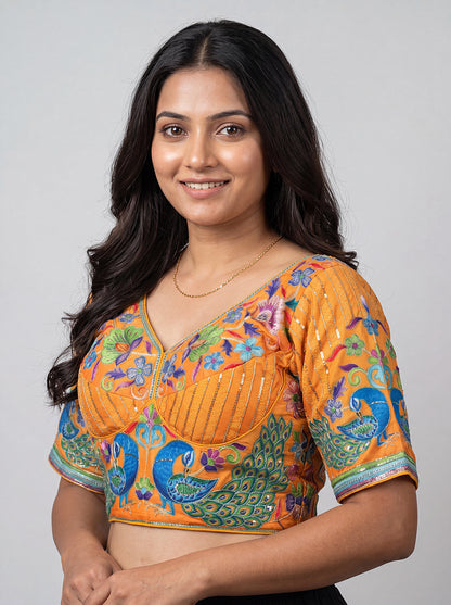 Buy Designer Yellow Readymade Blouse