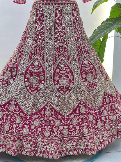 Elegant Pink Embroidered Lehenga Choli for Women