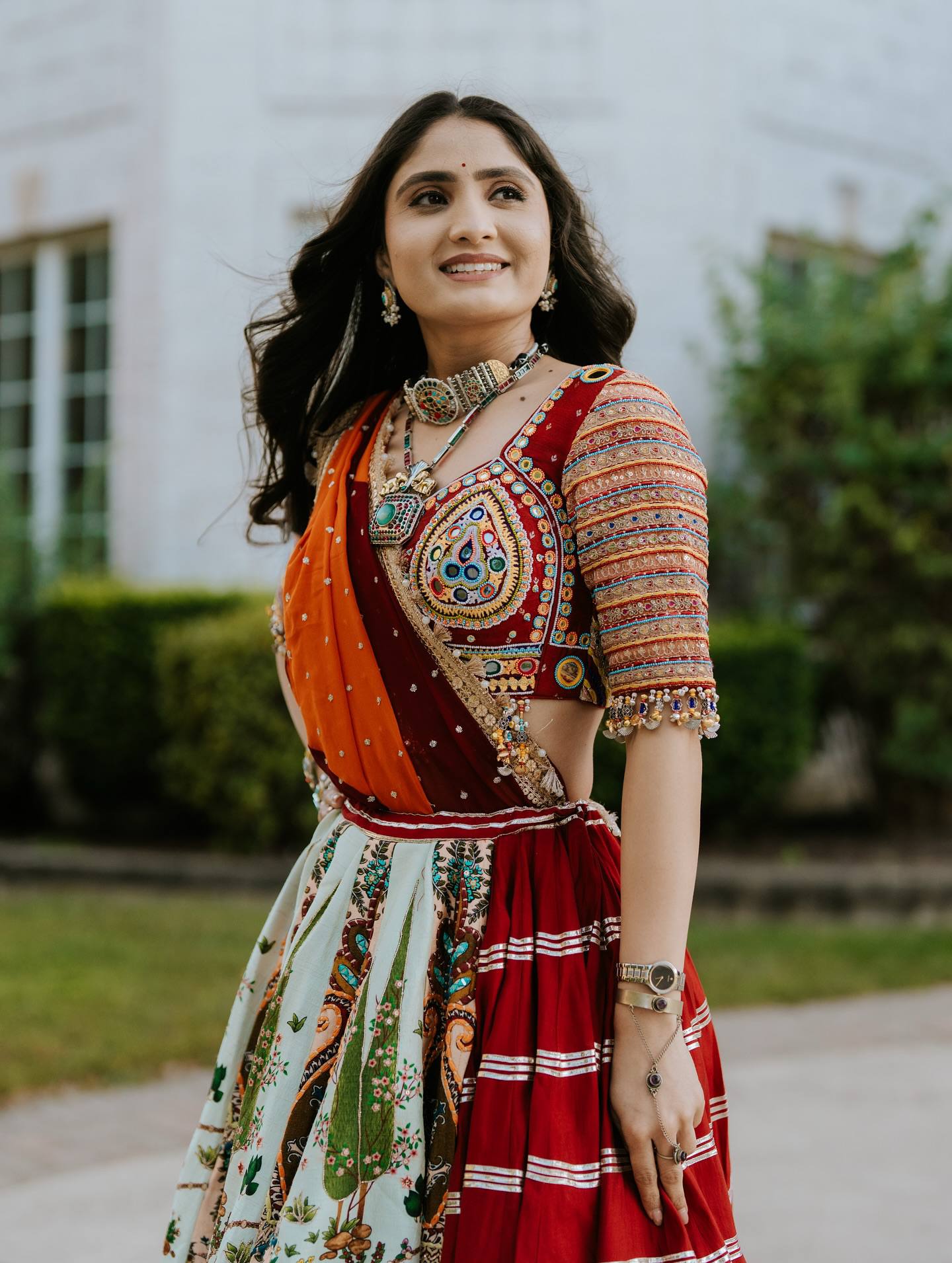 Geeta Rabari Inspired Muslin Cotton Navratri Lehenga